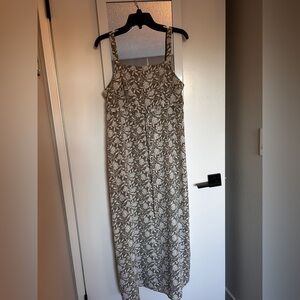 Chic Leaf Print Maxi Dress